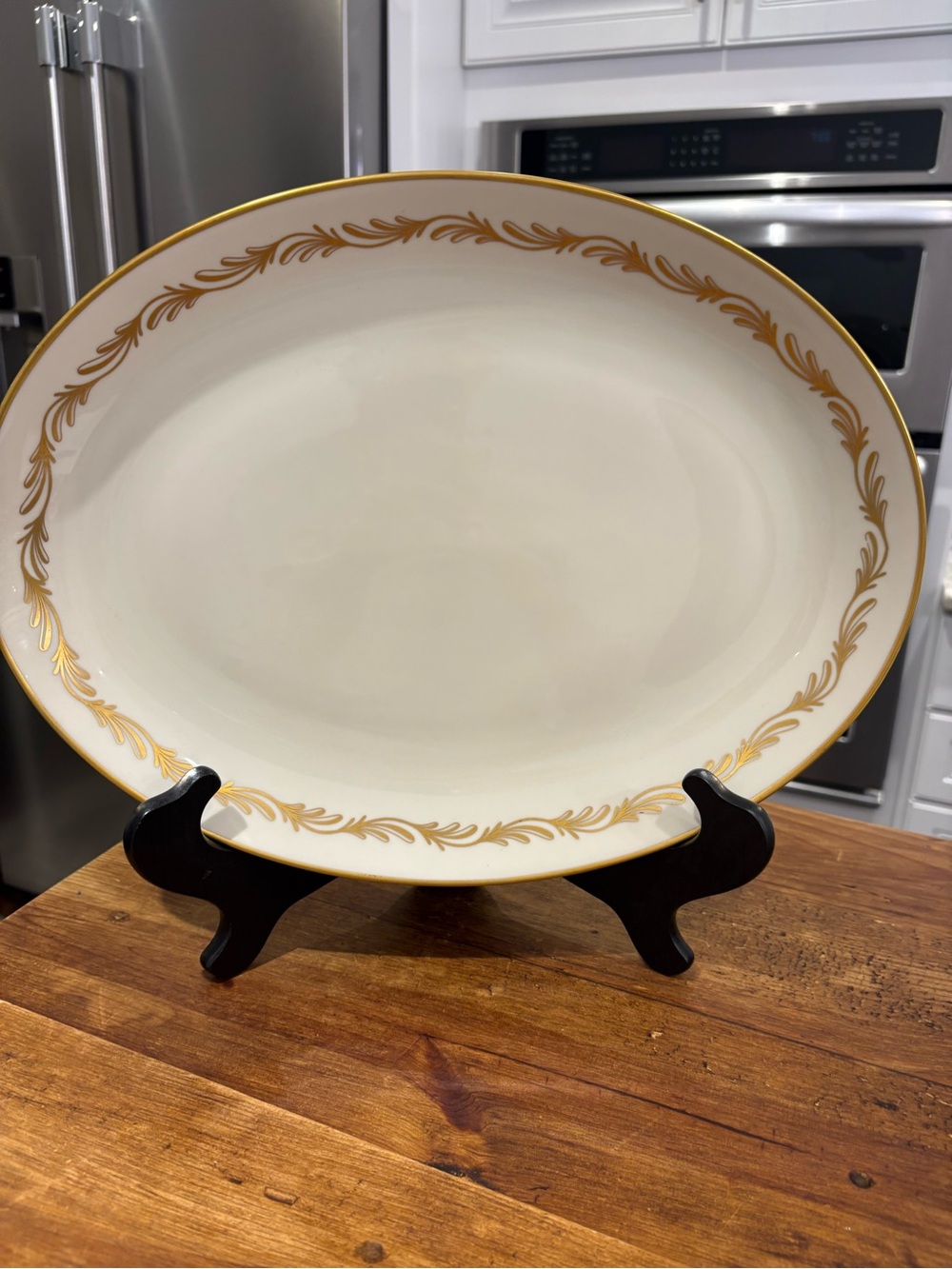 Vintage Franciscan Arcadia Gold Platter Scroll Border